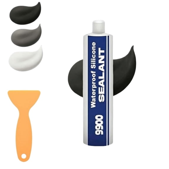 All-Purpose Super-Bonding Structural Sealant, 9900 Sealant Waterproof, Waterproof Adhesive 9900, Multi-Surfaces Adhesive for Roof Bathroom Tile(Black)