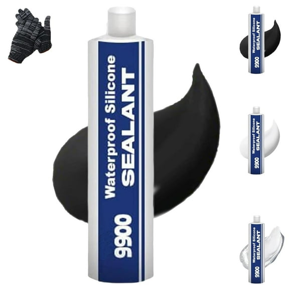 All-Purpose Super-Bonding Structural Sealant, Waterproof Adhesive 9900, 9900 Bonding Sealer Glue - UV-Resistantc, Strong Sealing Compound, Multi-Surfaces Adhesive for Roof Bathroom Tile (Black)