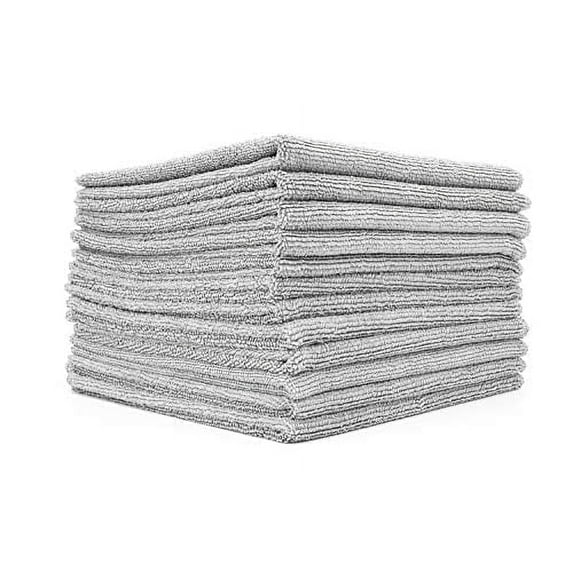 The Rag Company - All-Purpose Microfiber Terry Cleaning Towels - Microfiber Cleaning Cloth - 300gsm, 14in x 14in, Grey (12 Pack)
