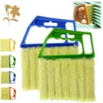 thumbnail image 1 of All-Purpose Washable Cleaning Brush, 7 Finger Detachable Dusting Cleaner Tool, Stuffdatas Blind Cleaner Duster Tool Kit, Washable Handheld Duster Tool, for Blinds, Ac Vents (Blue and Green), 1 of 8