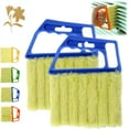 thumbnail image 1 of All-Purpose Washable Cleaning Brush, 7 Finger Detachable Dusting Cleaner Tool, Stuffdatas Blind Cleaner Duster Tool Kit, Washable Handheld Duster Tool, for Blinds, Ac Vents (Blue * 2), 1 of 8