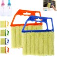 thumbnail image 1 of All-Purpose Washable Cleaning Brush, Blind Cleaner Brush Set - 7-Finger Microfiber Dusting Tool, Handheld Household Cleaning Kit for Window Blinds, Shutters & AC Vents (Blue+Orange), 1 of 8