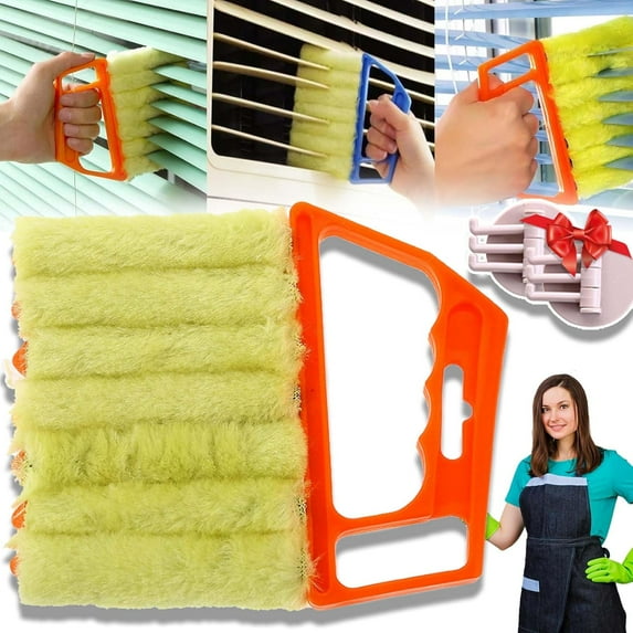 All-Purpose Washable Cleaning Brush – Blinds, AC Vents & Window Tracks,2025 New Stuffdatas All-Purpose Washable Cleaning Brush,Blind Cleaner Duster Tool Kit (Orange,1PCS)