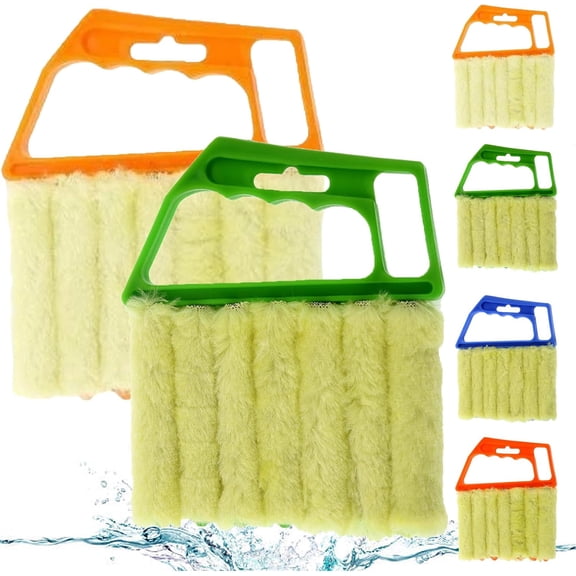 All-Purpose Washable Cleaning Brush – Blinds, AC Vents & Window Tracks, Stuffdatas Blind Cleaner Duster Tool, 7 Fingers Dusting Cleaner Tool, for Window Shutters Air Conditioner (Mix-A)