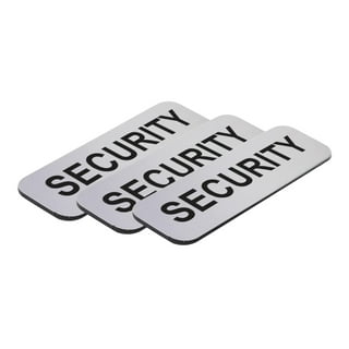 SECURITY OFFICER Badge Patch, Silver/Black, 3 Circle