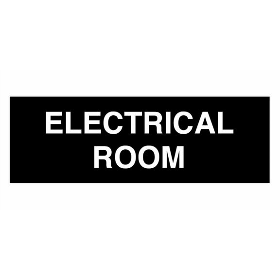 All Quality Basic Electrical Room Sign | Durable Construction | Building Safety - Black - Small (1 Pack)