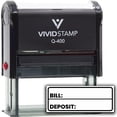 thumbnail image 1 of All Quality Bill Deposit Self-Inking Rubber Stamp | Business and Packaging Stamps (Black Ink) - Q-400, 1 of 7