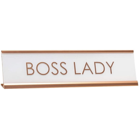All Quality Boss Lady Rose Gold Novelty Desk Sign