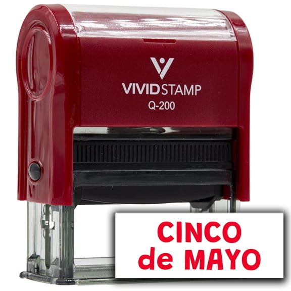 All Quality Cinco de Mayo Self-Inking Rubber Stamp | Agenda Planning Stamps (Red Ink) - Q-200