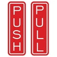 thumbnail image 1 of All Quality Classic Vertical Push Pull Door Signs - Great for Glass Doors | Professional Looking Signs | Easy Installation Includes Double-Sided Foam Adhesive Tape (Red) - Medium (1 Pack), 1 of 8