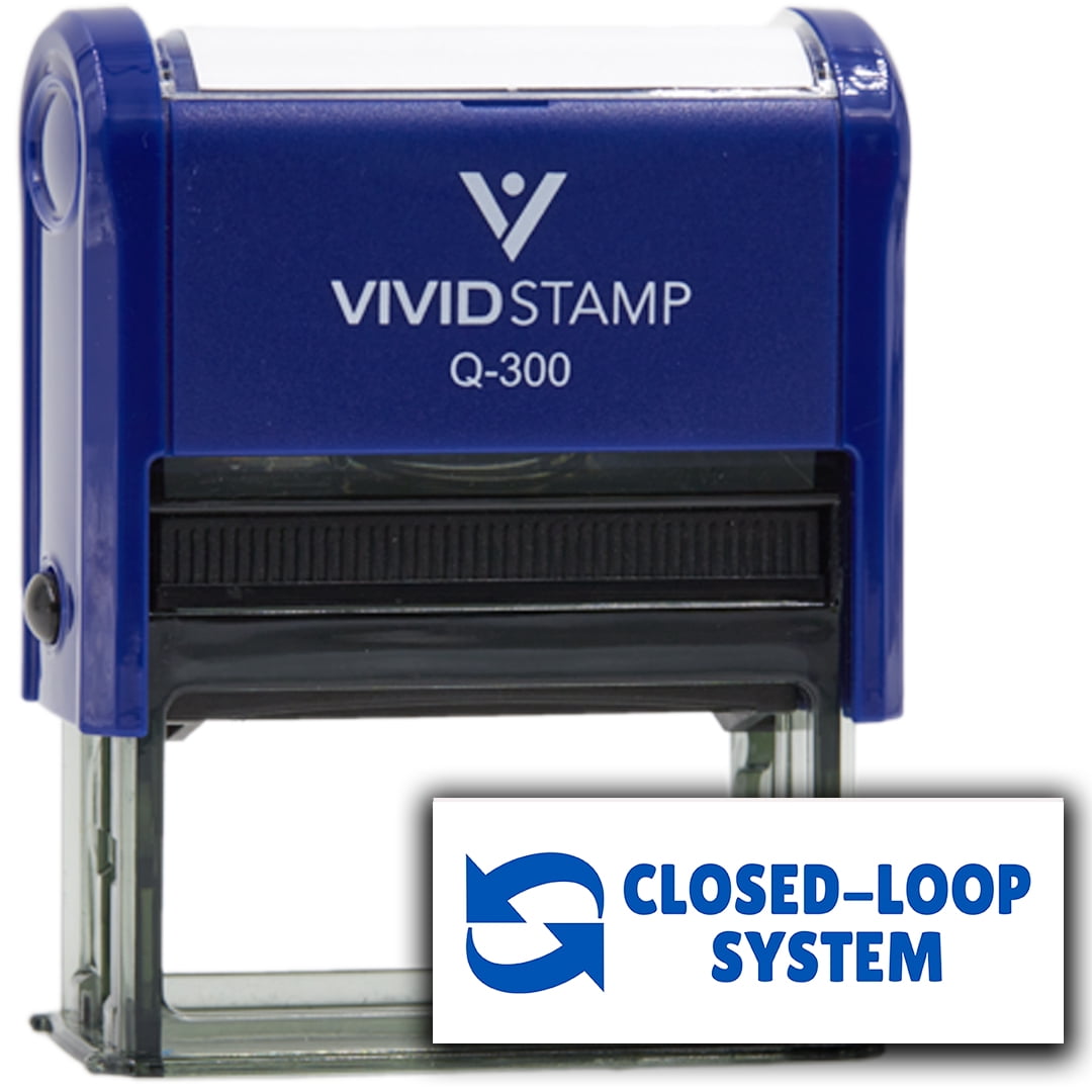 All Quality Closed-Loop System Self-Inking Rubber Stamp (Blue Ink) - Q-300