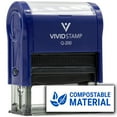 thumbnail image 1 of All Quality Compostable Material Self-Inking Rubber Stamp (Blue Ink) - Q-200, 1 of 6