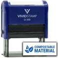 thumbnail image 1 of All Quality Compostable Material Self-Inking Rubber Stamp (Blue Ink) - Q-300, 1 of 6