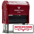 thumbnail image 1 of All Quality Crafted with Passion Self-Inking Rubber Stamp | Handcrafted Products (Red Ink) - Q-200, 1 of 6