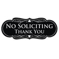 thumbnail image 1 of All Quality Designer NO Soliciting Thank You Sign - Black Medium, 1 of 2