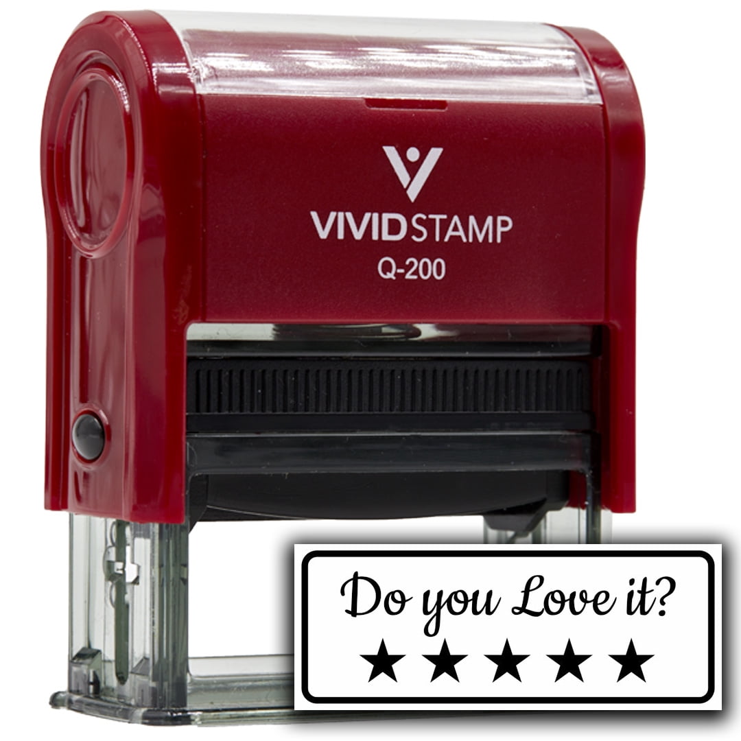 All Quality Do You Love It? Self-Inking Rubber Stamp | Business and Packaging Stamps (Red Ink) - Q-200