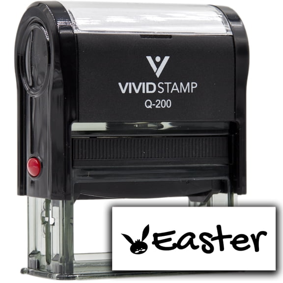 All Quality Easter Self-Inking Rubber Stamp | Agenda Planning Stamps (Black Ink) - Q-200