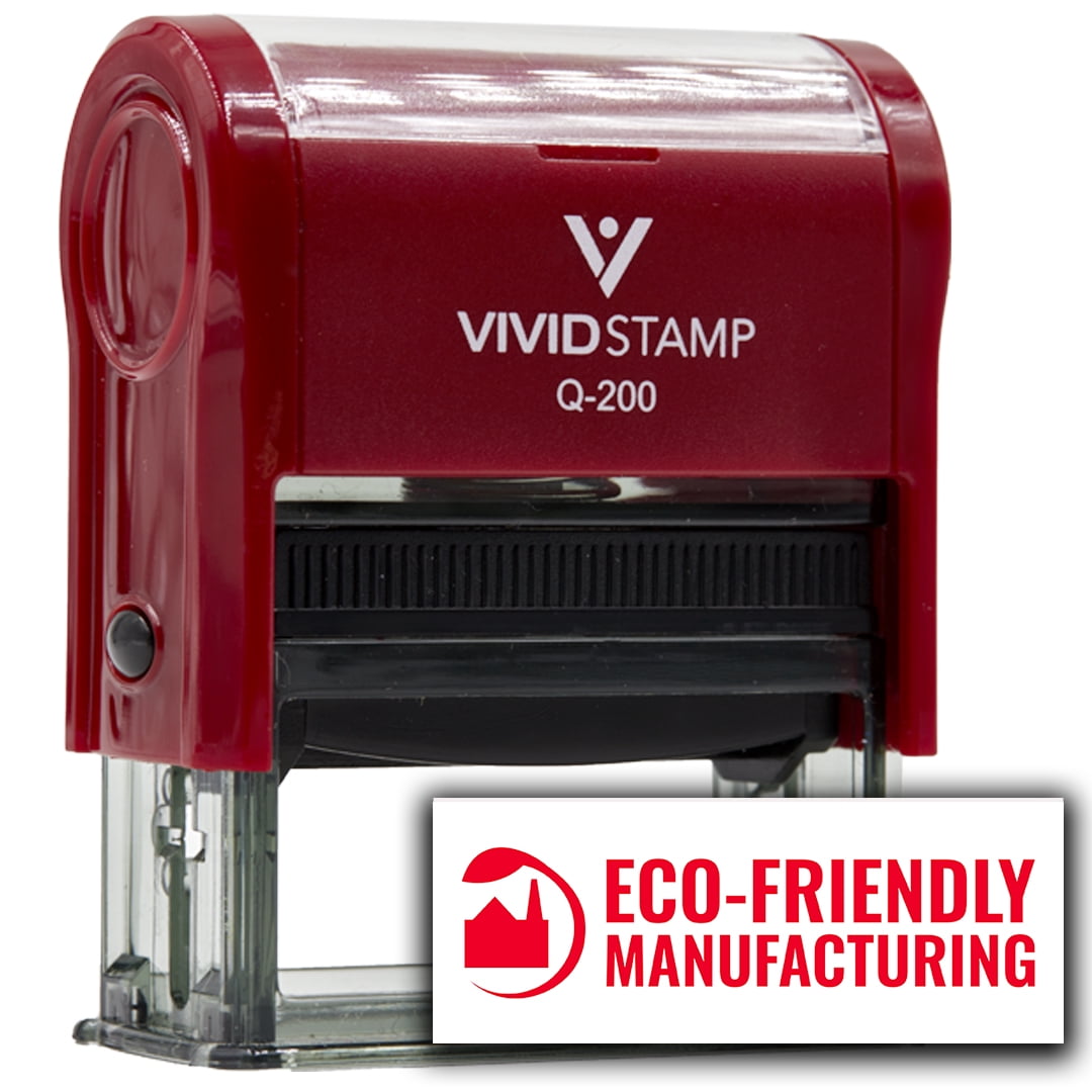 All Quality Eco-Friendly Manufacturing Self-Inking Rubber Stamp (Red Ink) - Q-200