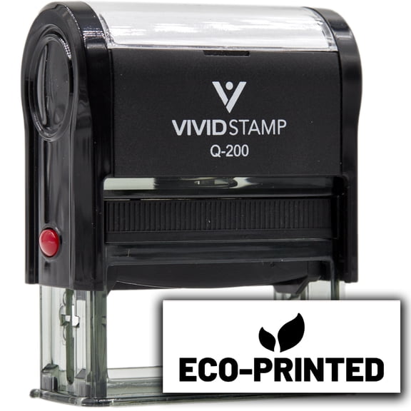 All Quality Eco-Printed Self-Inking Rubber Stamp (Black Ink) - Q-200