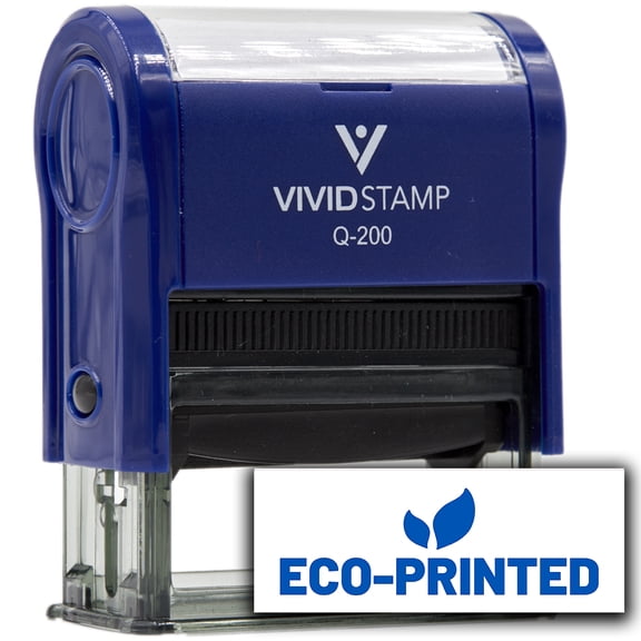 All Quality Eco-Printed Self-Inking Rubber Stamp (Blue Ink) - Q-200