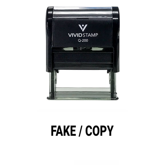 All Quality Fake/Copy Self-Inking Rubber Stamp (Black Ink) - Q-200