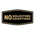thumbnail image 1 of All Quality Fancy No Soliciting No Exceptions Sign (Black/Gold)-Small, 1 of 1