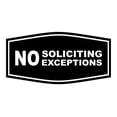 thumbnail image 1 of All Quality Fancy No Soliciting No Exceptions Sign (Black)-Medium, 1 of 1