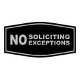 thumbnail image 1 of All Quality Fancy No Soliciting No Exceptions Sign (Black/Silver)-Small, 1 of 1