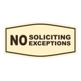 All Quality Fancy No Soliciting No Exceptions Sign (Ivory/Dark Brown ...