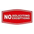 thumbnail image 1 of Fancy No Soliciting No Exceptions Sign (Red)-Small, 1 of 1
