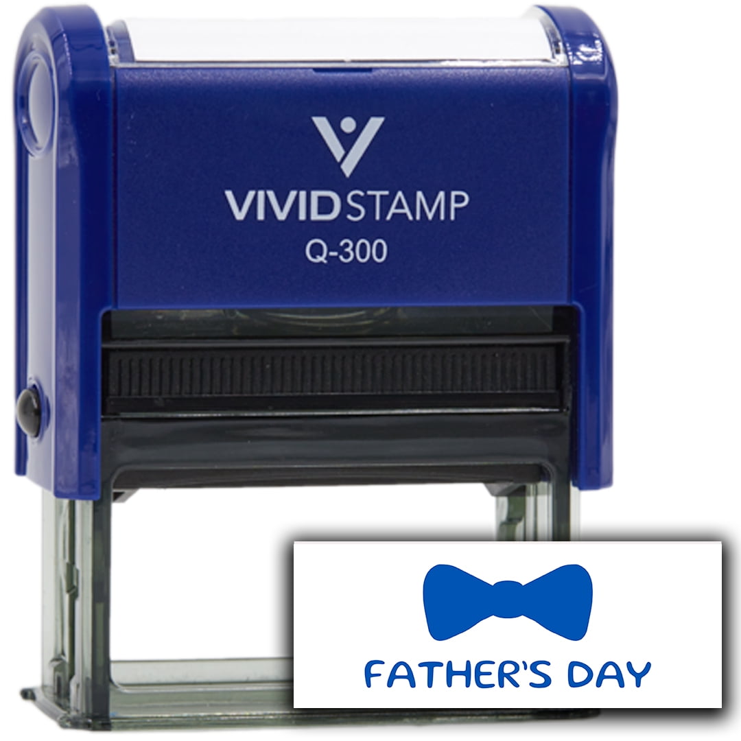 All Quality Father's Day Self-Inking Rubber Stamp | Agenda Planning Stamps (Blue Ink) - Q-300