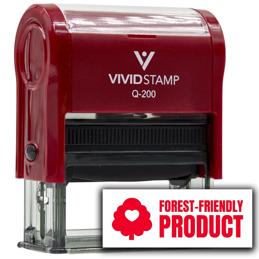 All Quality Forest-Friendly Product Self-Inking Rubber Stamp (Red Ink) - Q-200