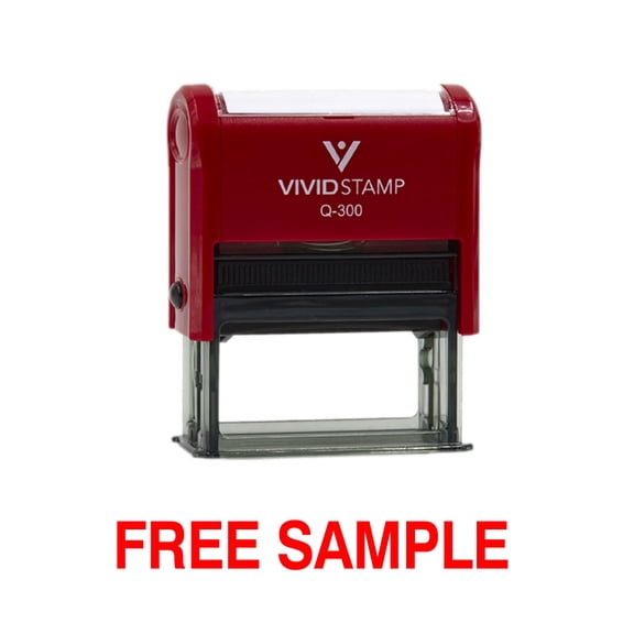 All Quality Free Sample Self-Inking Rubber Stamp | Professional Business Branding (Red Ink) - Q-200