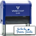 thumbnail image 1 of All Quality From: Santa (signature style) | Christmas Gift Stamp | Festive Season (Blue Ink) - Q-400, 1 of 8