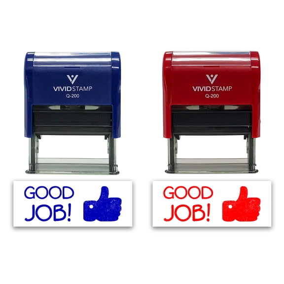 All Quality Good Job! Self-Inking Rubber Stamp Motivational Teacher Stamps | Homework And Grading | Classroom Supplies (Blue Ink) - Q-200