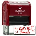 thumbnail image 1 of All Quality Let's Be Friends Self-Inking Rubber Stamp | Family & Friends | Novelty Homely Stamps (Red Ink) - Q-400, 1 of 8