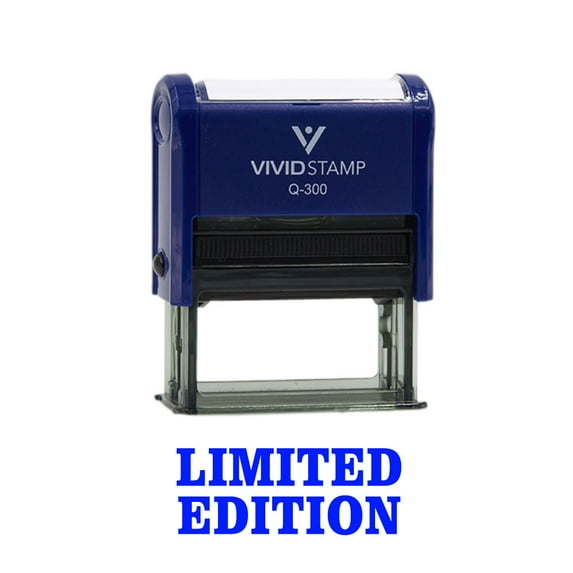 All Quality Limited Edition Self-Inking Rubber Stamp | Professional Business Branding (Blue Ink) - Q-200