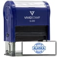 thumbnail image 1 of All Quality Made In Alaska Self-Inking Rubber Stamp (Blue Ink) - Q-200, 1 of 6