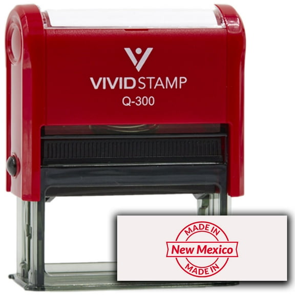 All Quality Made In New Mexico Self-Inking Rubber Stamp (Red Ink) - Q-300