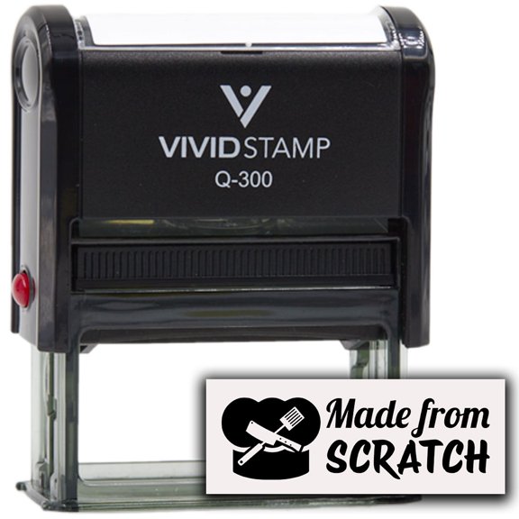 All Quality Made from Scratch Self-Inking Rubber Stamp | Handcrafted Products (Black Ink) - Q-300
