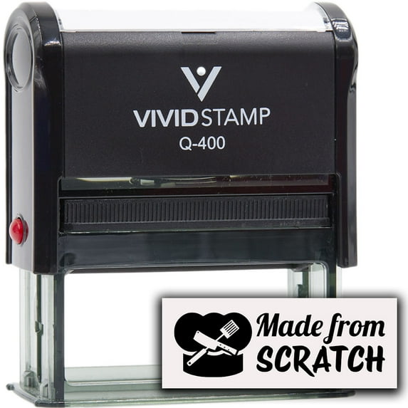 All Quality Made from Scratch Self-Inking Rubber Stamp | Handcrafted Products (Black Ink) - Q-400