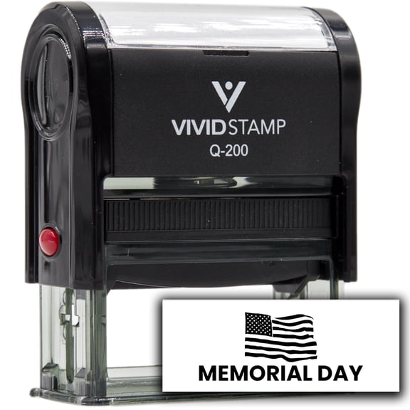 All Quality Memorial Day Self-Inking Rubber Stamp | Agenda Planning Stamps (Black Ink) - Q-200