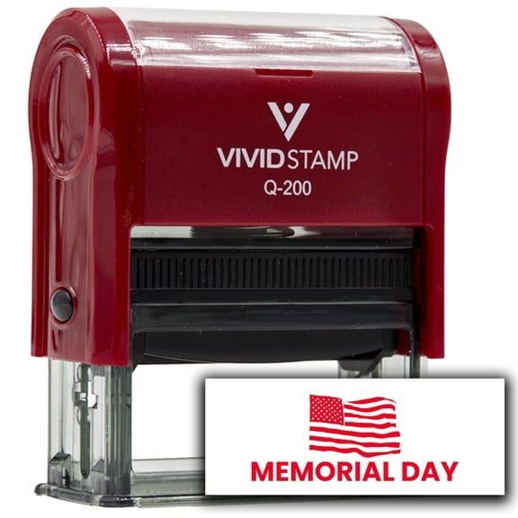 All Quality Memorial Day Self-Inking Rubber Stamp | Agenda Planning Stamps (Red Ink) - Q-200