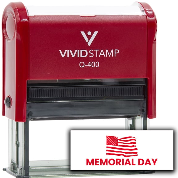 All Quality Memorial Day Self-Inking Rubber Stamp | Agenda Planning Stamps (Red Ink) - Q-400