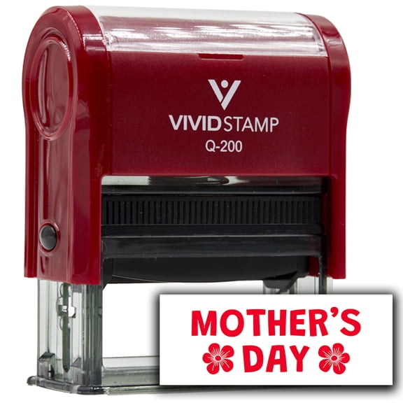 All Quality Mother's Day Self-Inking Rubber Stamp | Agenda Planning Stamps (Red Ink) - Q-200