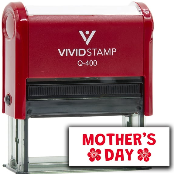 All Quality Mother's Day Self-Inking Rubber Stamp | Agenda Planning Stamps (Red Ink) - Q-400