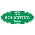 thumbnail image 1 of All Quality Oval No Soliciting Sign (Green) - Large, 1 of 1