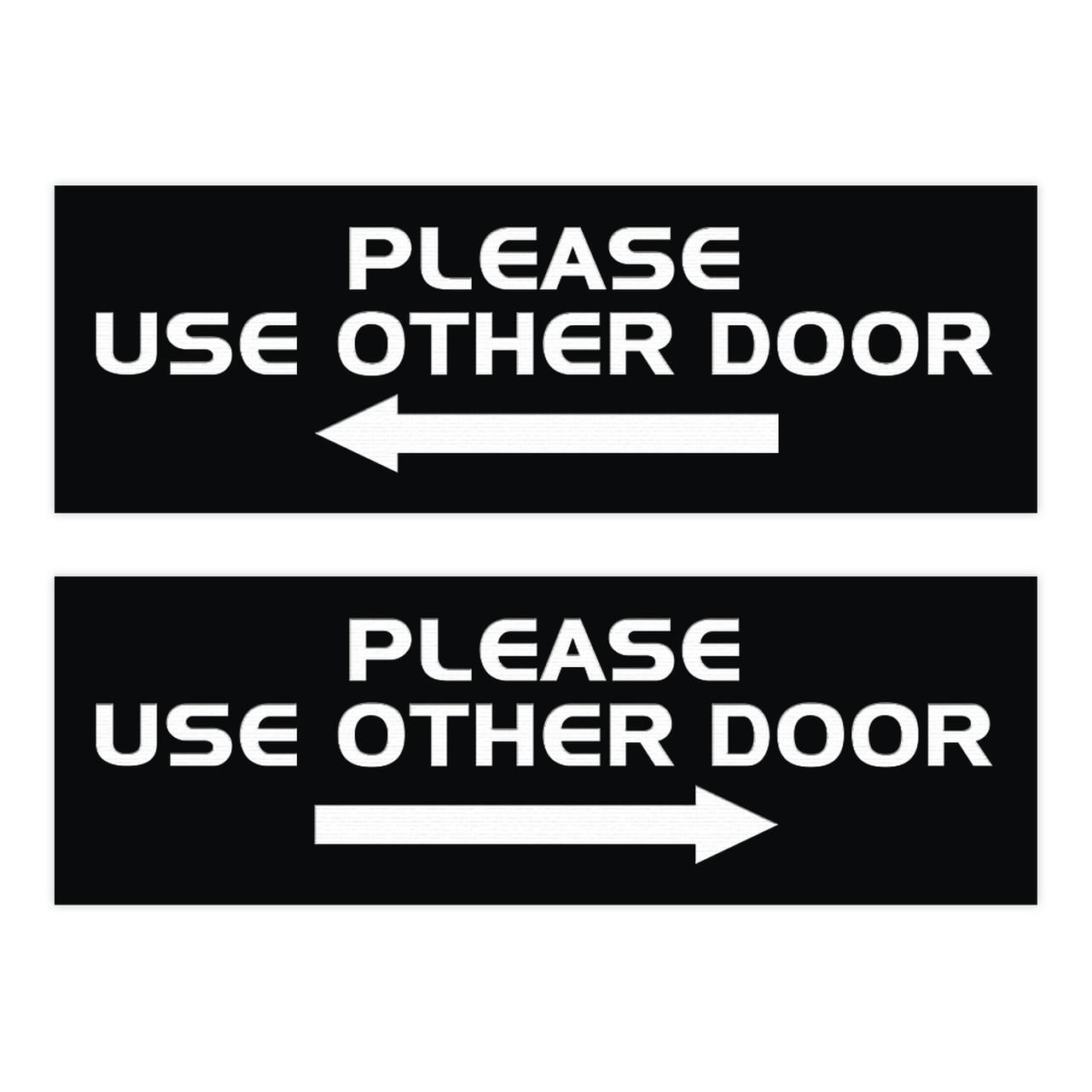 all-quality-please-use-other-door-sign-2-pack-black-small-2-x-6-walmart-com for Free Printable Please Use Other Door Sign Printable All Quality PLEASE USE OTHER DOOR Sign - (2 Pack) (Black) - Small 2