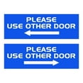 thumbnail image 1 of All Quality PLEASE USE OTHER DOOR Sign - (2 Pack) (Blue) Medium 3" x 8", 1 of 6