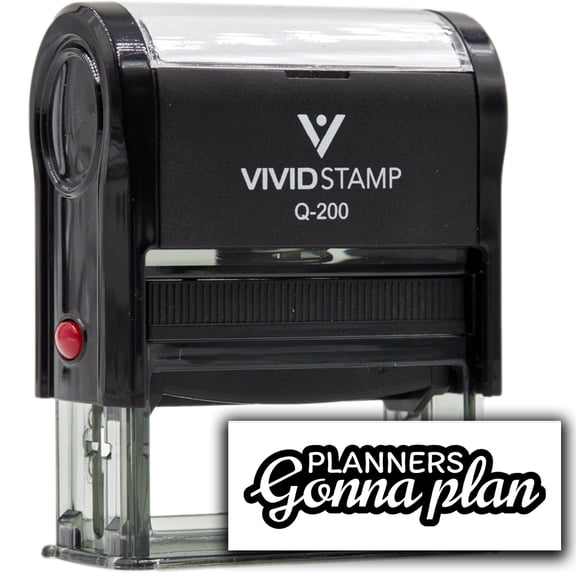 All Quality Planners Gonna Plan Self-Inking Rubber Stamp | Agenda Planning Stamps (Black Ink) - Q-200